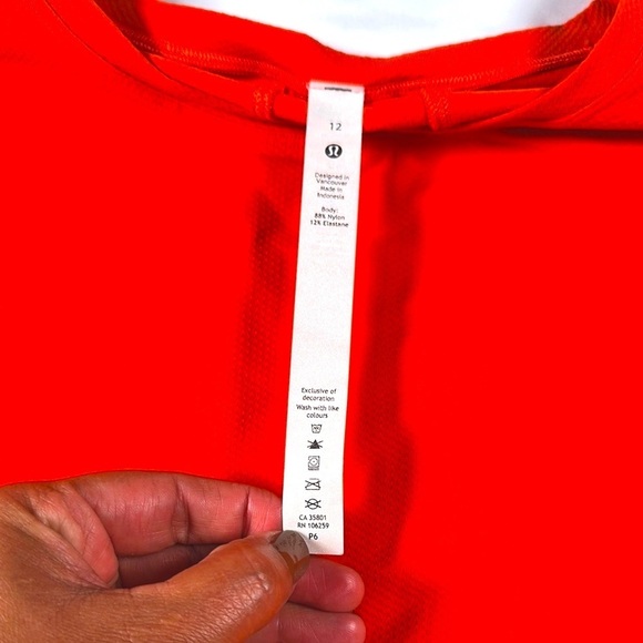 Lululemon Athletica Orange Crop Mandarin Collar Sweatshirt - Picture 2 of 8